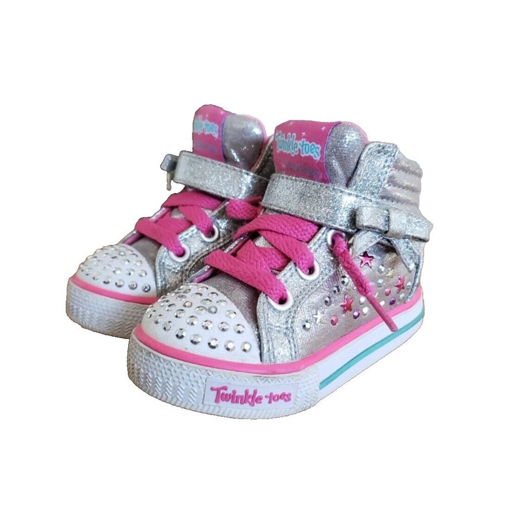 Sketchers Twinkle Toes Sneakers Toddler Girls High Tops Size C5